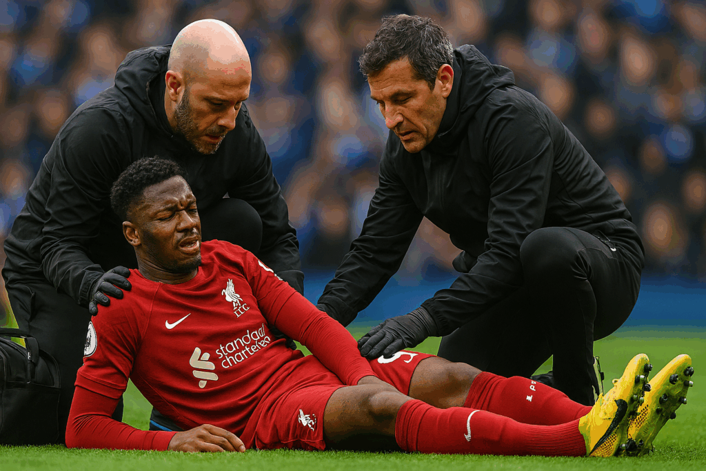 injured-athlete-getting triage-from healthcare professionals